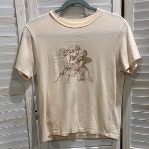 Cream Graphic Short Sleeve Tee